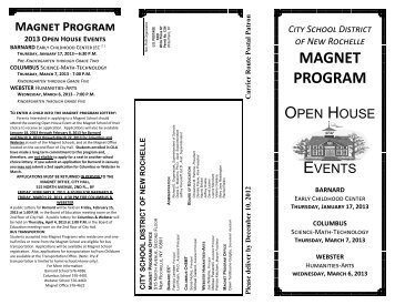 Magnet Brochure - City School District of New Rochelle