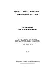 District Plan for Special Education - City School District of New ...