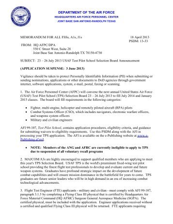 Personnel Services Delivery Message (PSDM) - Edwards Air Force ...
