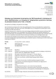 Einladung zum Ersttrimester-Screening-Kurs der FMF-Deutschland ...