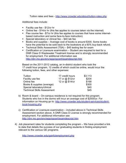 Wastewater Treatment Technology - Crowder College