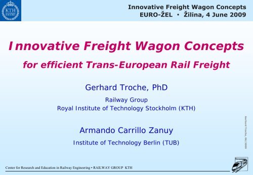 Innovative Freight Wagon Concepts EURO-Å½EL