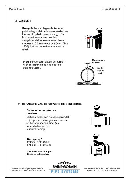 Aanbrengen van de lasril - Saint Gobain Pipe Systems