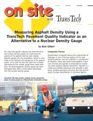 Measuring Asphalt Density Using a TransTech Pavement Quality ...