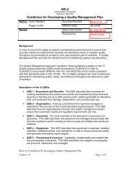 Internal quality control