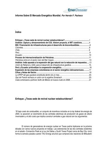 Informe Sobre El Mercado EnergÃ©tico Mundial. Por ... - Offnews.info