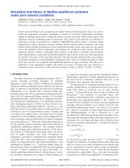 Simulation and theory of flexible equilibrium polymers ... - Chemistry