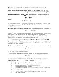 Electronic Structures - Chemistry