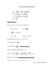 Angular Momentum - Chemistry