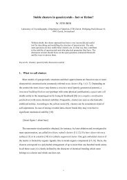 Stable Clusters in Quasicrystals - Fact or Fiction? by Walter Steurer