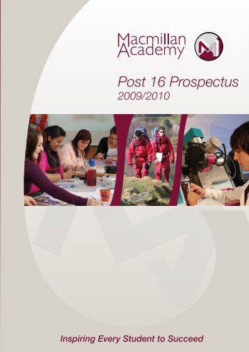 Post 16 Prospectus - Macmillan Academy