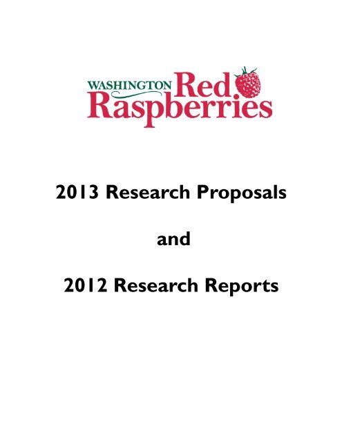 2012 - Washington Red Raspberry Commission