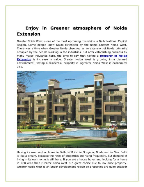 Real Estate Property in Greater Noida West