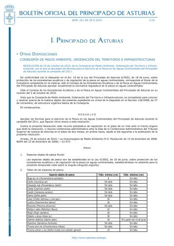 Boletín Oficial del Principado de Asturias - Licencias de Caza y Pesca