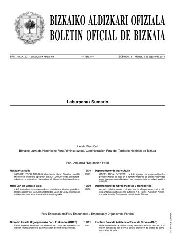 bizkaiko aldizkari ofiziala boletin oficial de bizkaia - Licencias de ...