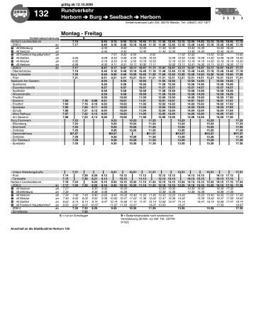 Rundverkehr Herborn Burg Seelbach Herborn Montag - Freitag