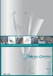 installation examples for photovoltaic system - Metal Center