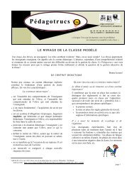 Le mirage de la classe modÃ¨le - AQPC