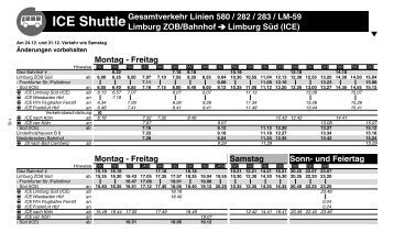 ICE ShuttleGesamtverkehr Linien 580 / 282 / 283 / LM-59 Limburg ...