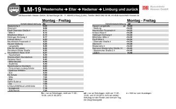 LM-19 Westernohe Ellar Hadamar Limburg und zurÃ¼ck Montag ...