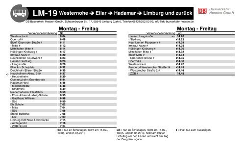 LM-19 Westernohe Ellar Hadamar Limburg und zurÃ¼ck Montag ...
