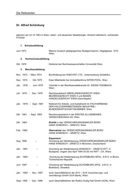 Die Referenten - Gesellschaft für Versicherungsfachwissen