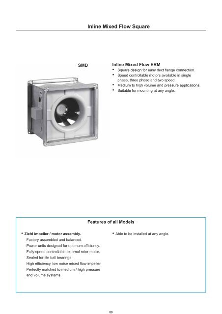 Inline Mixed Flow Square - Fans Direct