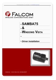 SAMBA75 & WINDOWS VISTA Driver installation - Falcom