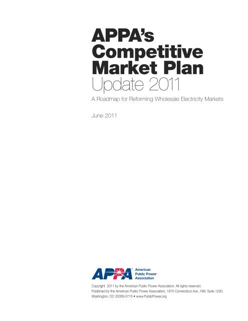 APPA's Competitive Market Plan - American Public Power Association