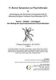 11. Bonner Symposium zur Psychotherapie & - bkj