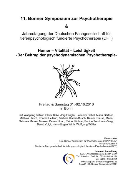 11. Bonner Symposium zur Psychotherapie & - bkj