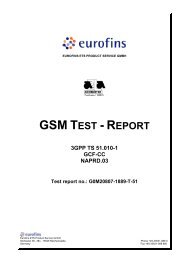 GSM TEST - REPORT 3GPP TS 51.010-1 GCF-CC NAPRD ... - Falcom