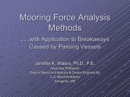 Mooring Force Analysis Methods with Application to Breakaways ...