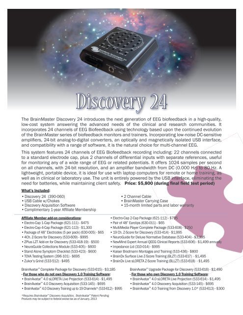 Printable PDF BrainMaster Technologies Printable PDF BrainMaster Technologies