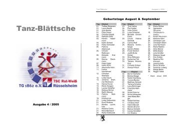 Ausgabe 4/2005 - TSC Rot-WeiÃ RÃ¼sselsheim