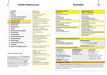 Online-Gemeindebrief Juni-Juli 2011der Ev.-Ref. Kirchengemende ...