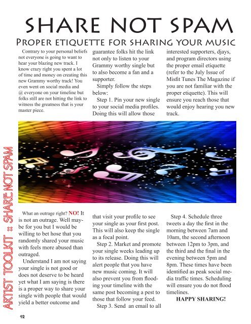 Misfit Tunes The Magazine August 2014