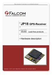 FALCOM JP18 GPS receiver - Hardware manual