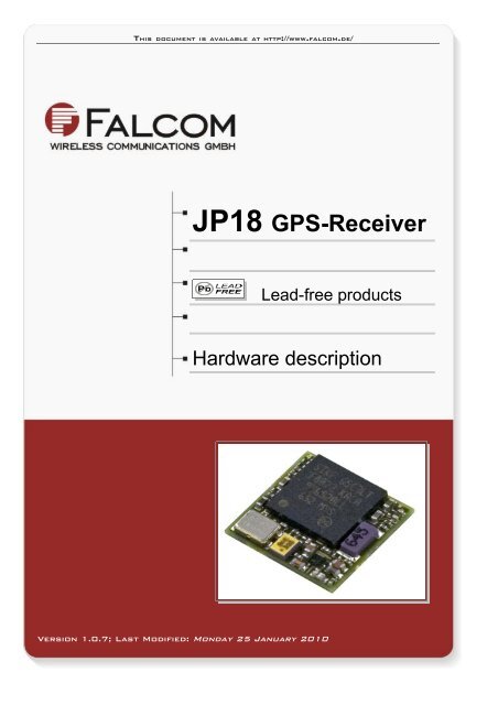 FALCOM JP18 GPS receiver - Hardware manual