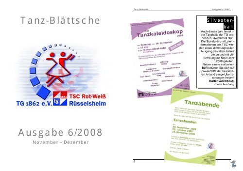 Tanz-BlÃ¤ttsche Ausgabe 6/2008 - TSC Rot-WeiÃ RÃ¼sselsheim