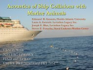 Acoustics of Ship Collisions with Marine Animals