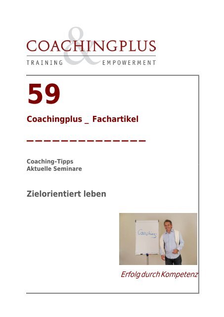 Zielorientiert leben - Coachingplus GmbH