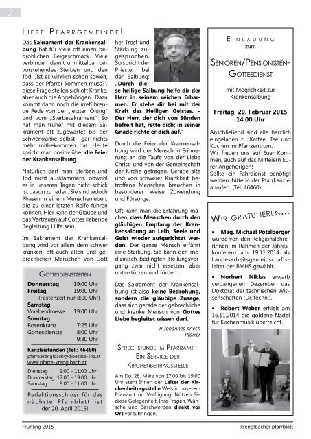 krenglbacher pfarrblatt