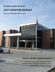2013 budget summary - St. Louis County