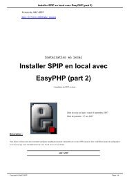 Installer SPIP en local avec EasyPHP (part 2) - SPIP-Contrib