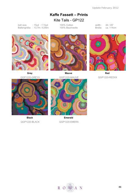 Kaffe Fassett â Prints Asian Circles - GP89 - Coats