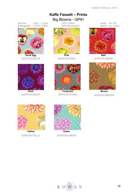 Kaffe Fassett â Prints Asian Circles - GP89 - Coats