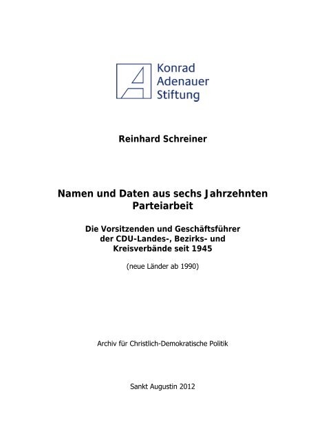 Von der CSVP zur CDU: Die Gruendung Der Cdu in Rheinhessen 1945