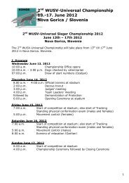 2nd WUSV-Universal Championship 13.-17. June 2012 Nova ...