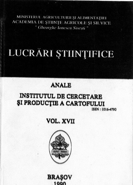 anale 17.pdf - Institutul National de Cercetare Dezvoltare pentru ...